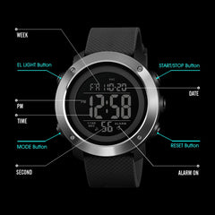Top Luxury Sports Watches Men Waterproof LED Digital
